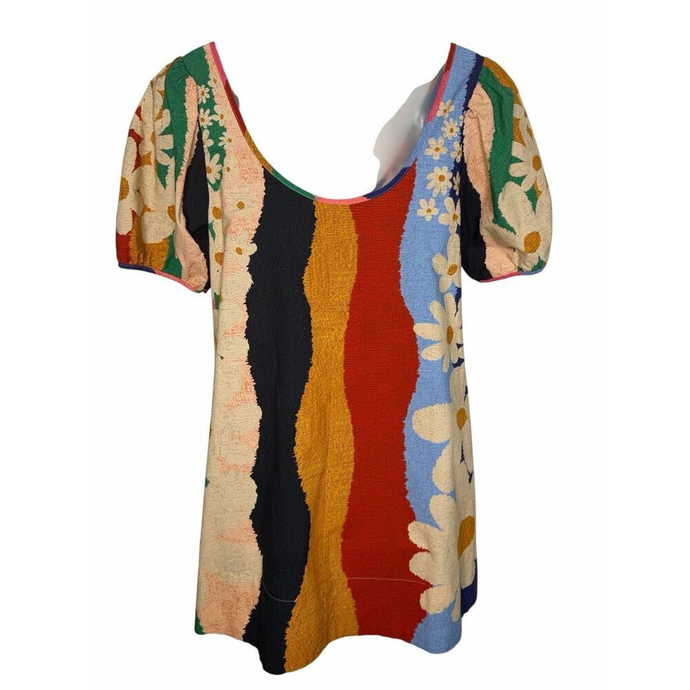 Farm Rio Super Fun Daisy Mini Dress Size Small - Picture 7 of 10